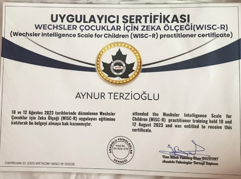 WECHSLER ÇOCUKLAR İÇİN ZEKA ÖLÇEĞİ