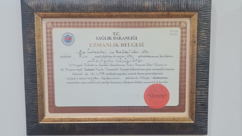 CELALA BAYAR ÜNİVERSİTESİ KULAK BURUN BOĞAZ UZMANLIK DİPLOMASI