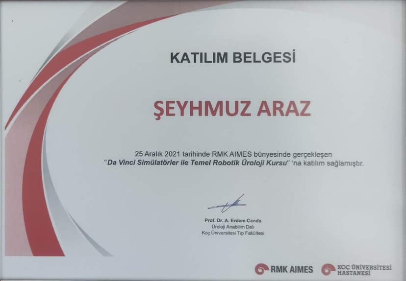 Robotik Üroloji kursu