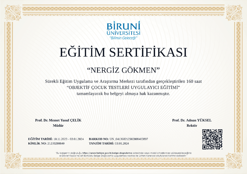 Oyun Terapisi ve Çocuk Testleri