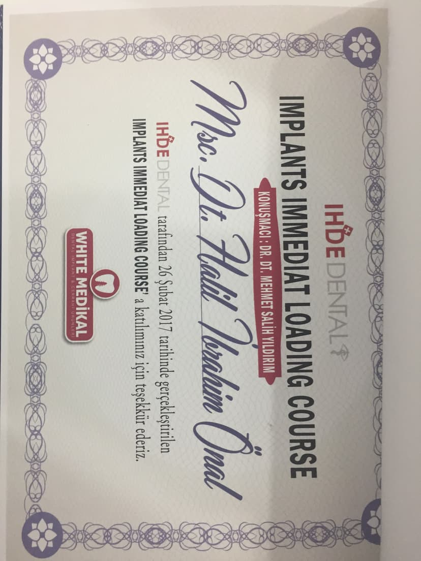 İmplant İmmediat Loading Course