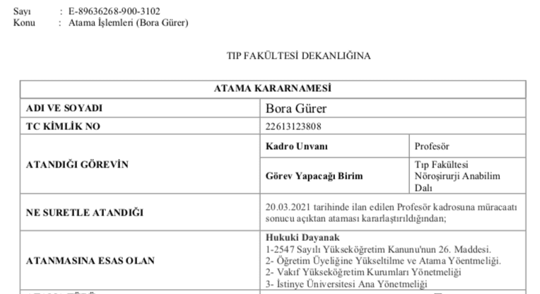 Profesörlük Belgesi