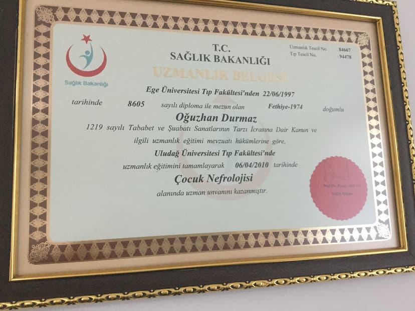 Uzmanlık Sertifikası