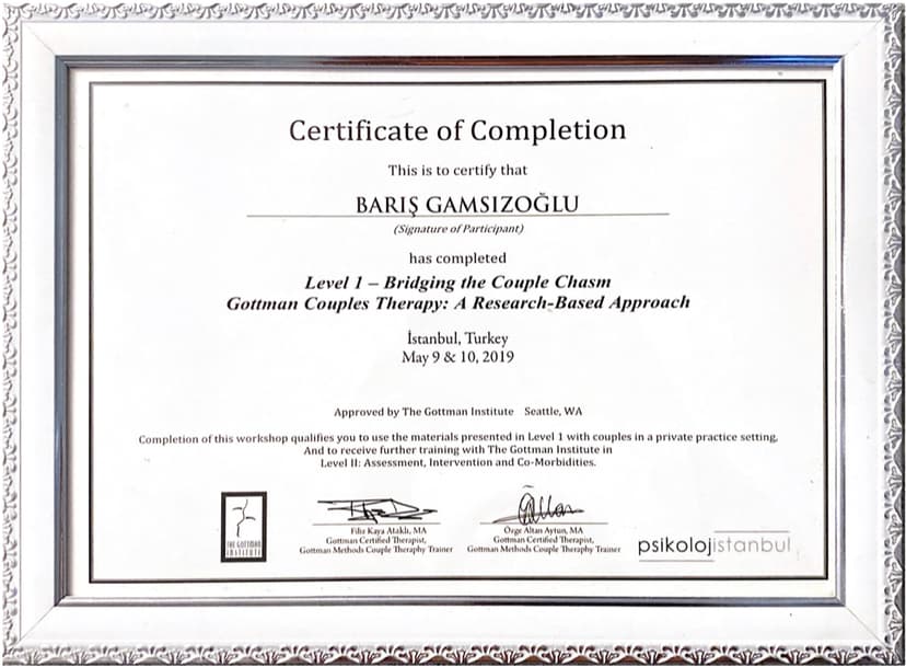 Gottman Çift Terapisi 1. Düzey