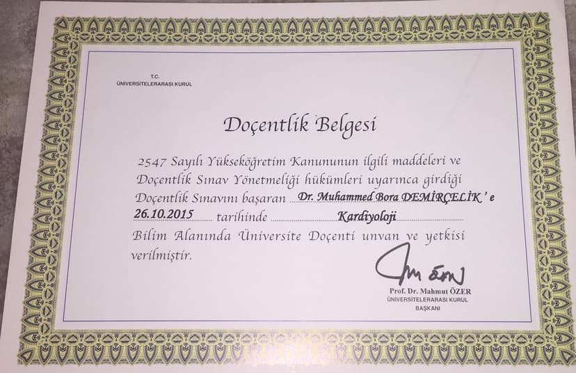 Doçentlik Belgesi