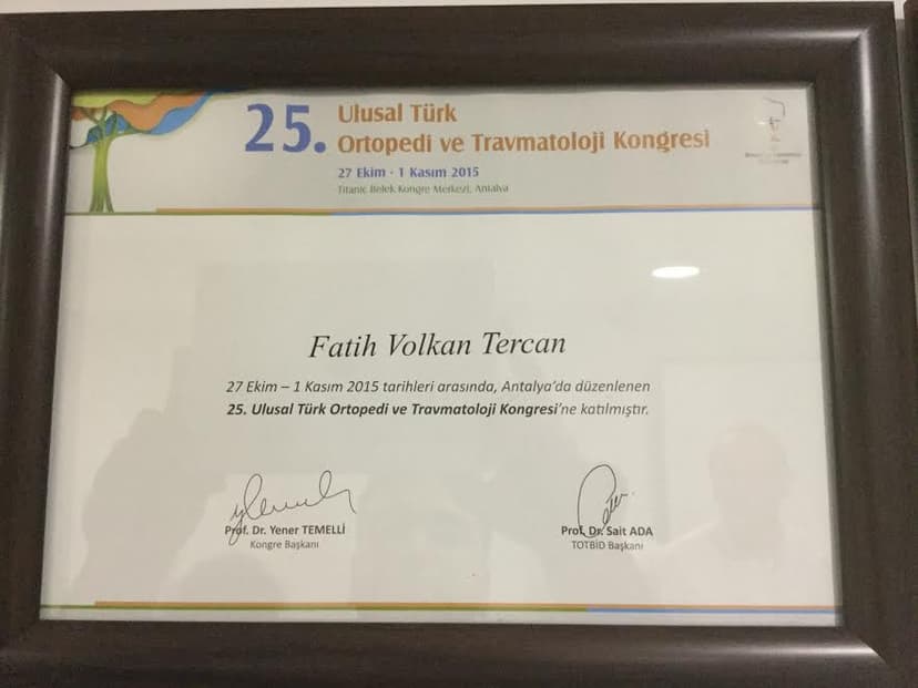 25. Ulusal Türk Ortopedi ve Travmatoloji Kongresi