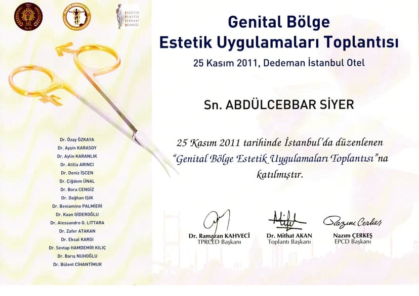 2011 genital bölge estetik uygulamaları toplantısı