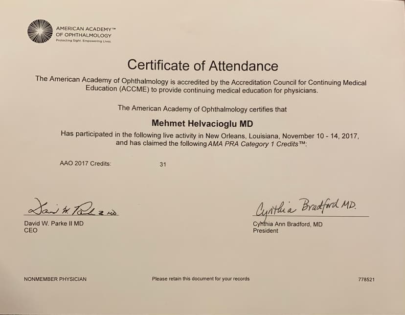 American Academy Of Ophthalmology 2017