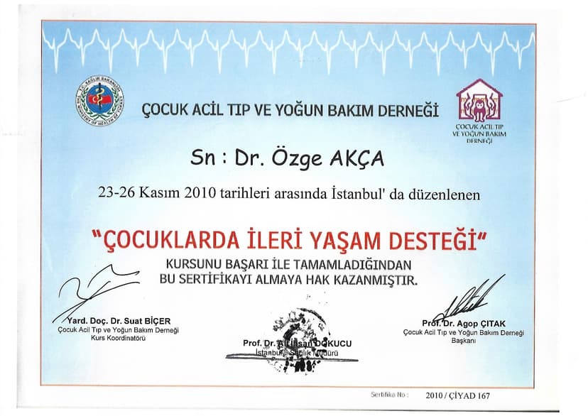 ÇOCUKLARDA İLERİ YAŞAM DESTEĞİ