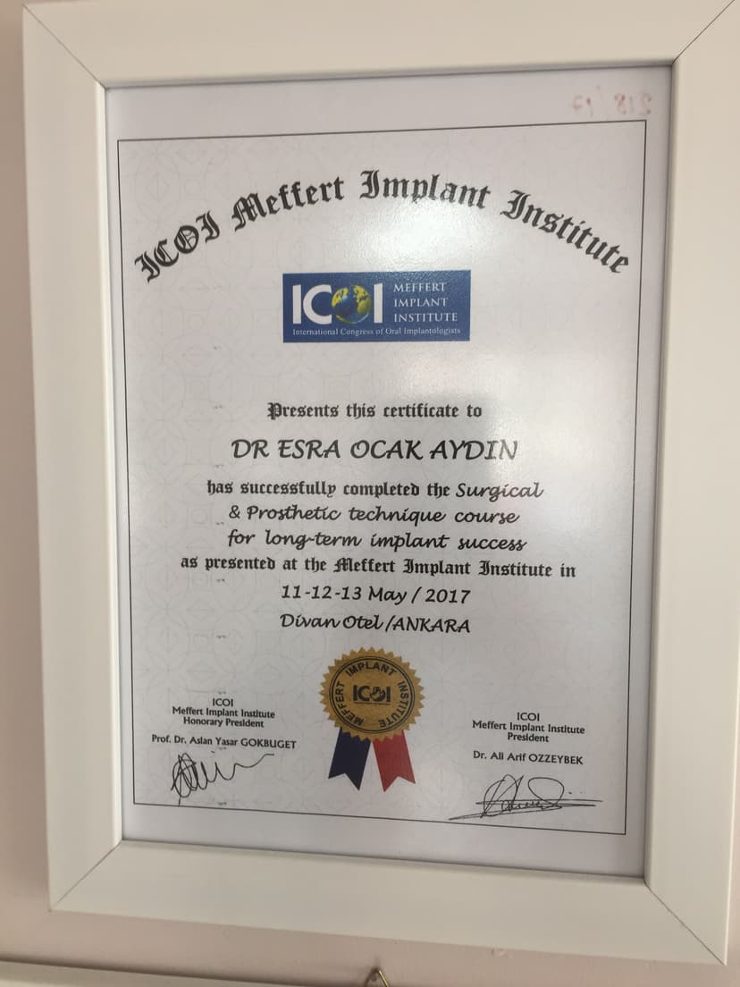 Meffert Implant Enstütie Ödül