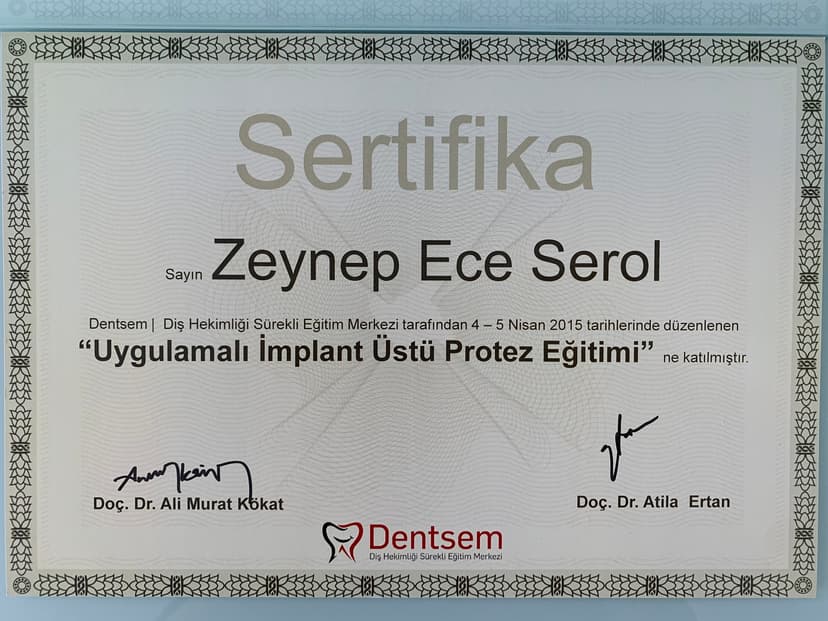 Uygulamalı İmplant Üstü Protez Eğitimi