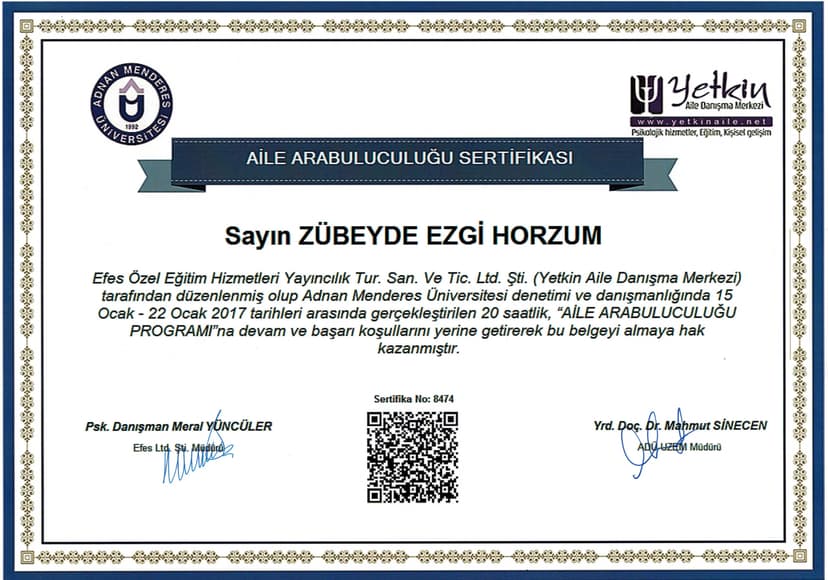 Aile ArabuluculuğuSertifikası