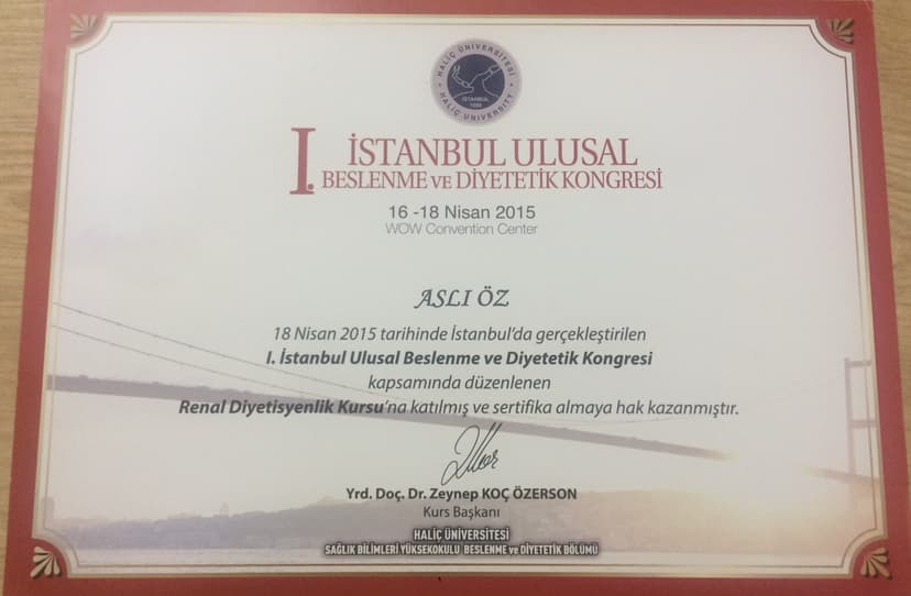 Renal Diyetisyenlik Kursu