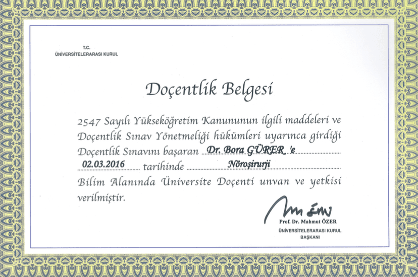 Doçentlik Belgesi