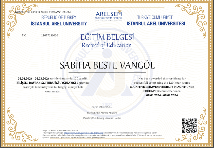 Bilişsel Davranışçı Terapi