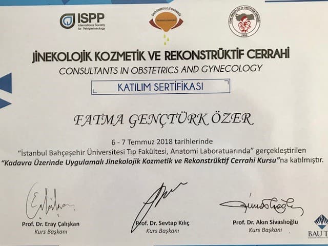 Jinekolojik Kozmetik ve Rekonstrüktif Cerrahi Eğitimi