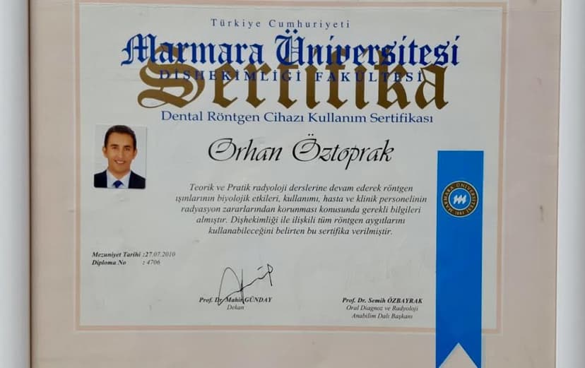 Dental Röntgen Cihazı Kullanım Sertifikası