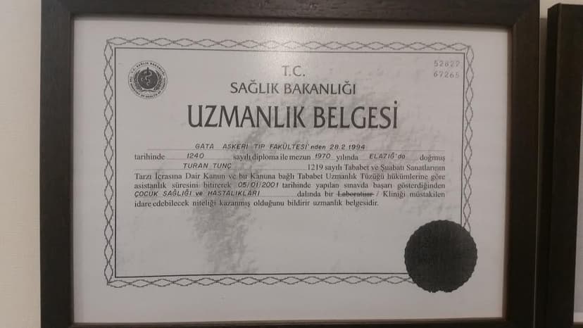 Uzmanlık Belgesi