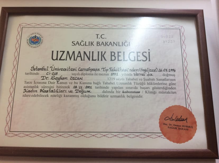 Uzmanlık Belgesi