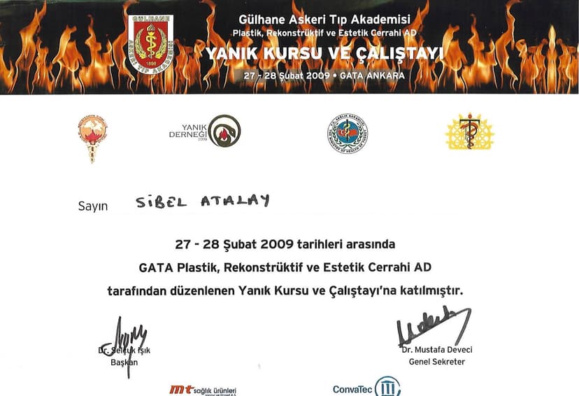 Yanık Kursu ve Çalıştayı