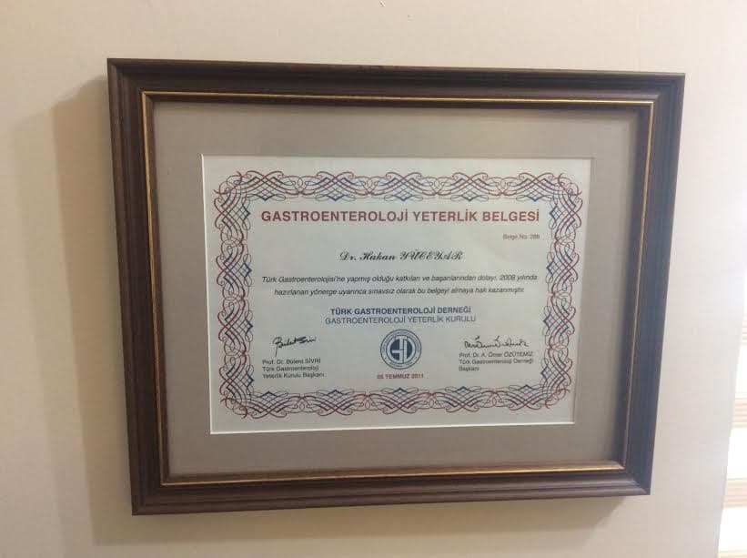 Gastroenteroloji Yeterlilik Belgesi