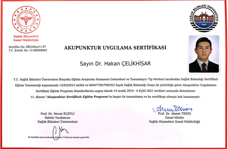 Akupunktur Uygulaması Sertifikası