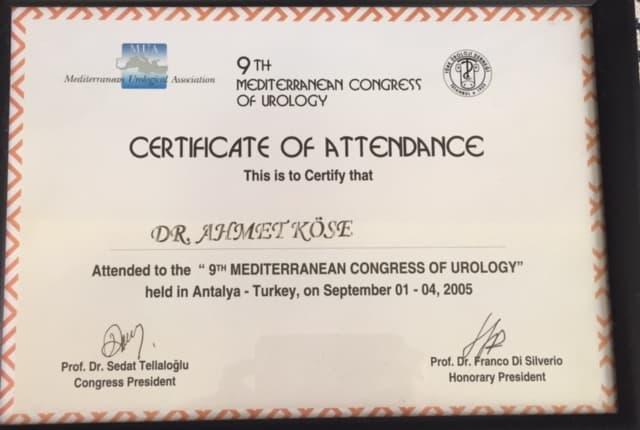 9TH MEDİTERRANEAN CONGRESS OF UROLOGY