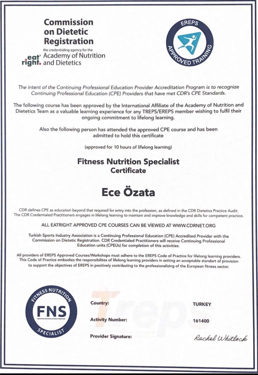 Fitness Nutrition Specialist