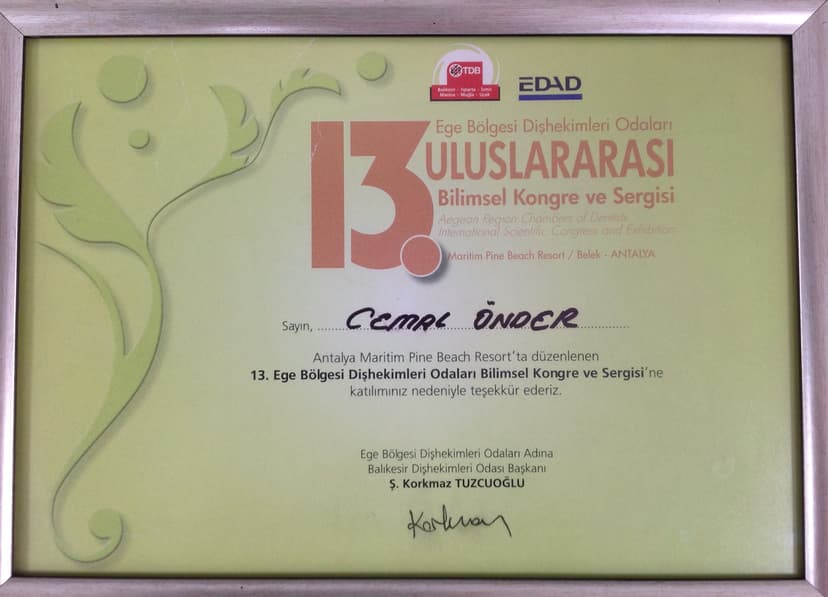 13. Ege Bölge Diş Hekimleri Kongresi
