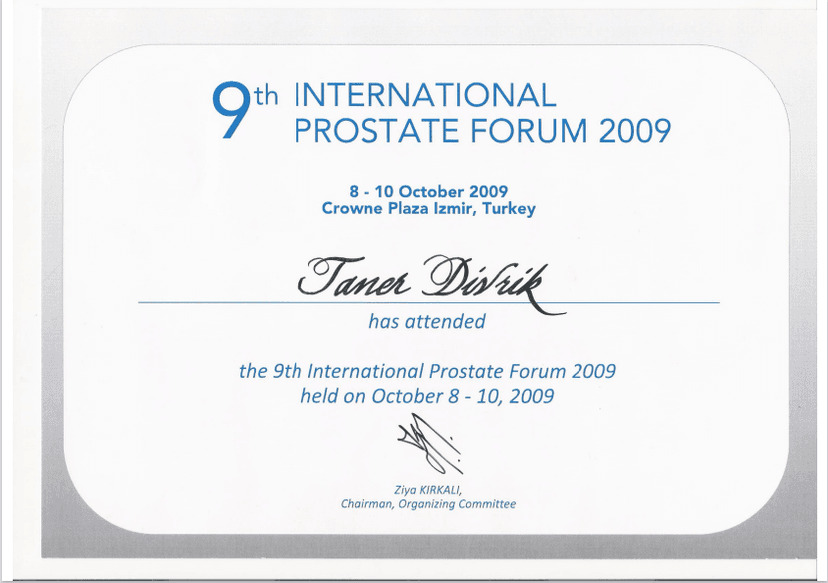 9 th International Prostate Forum 2009