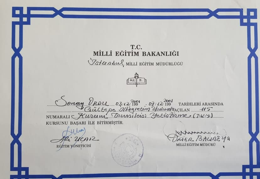 MEB Kurum Temsilcisi Yetiştirme Programı-2001