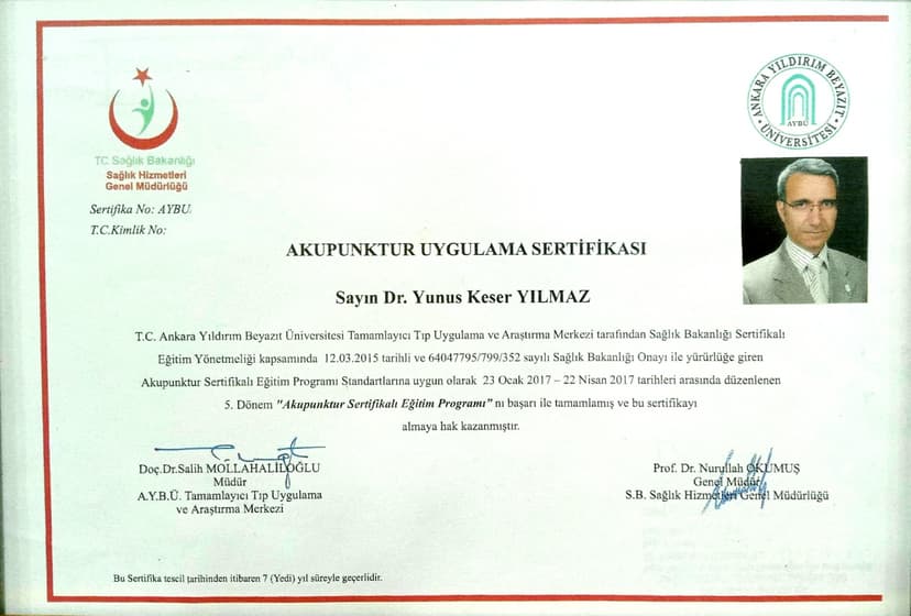 Akupunktur Uygulama Sertifikası
