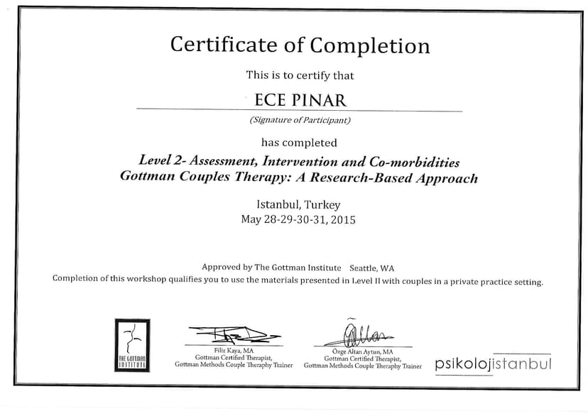 Gottman çift terapisi level 2