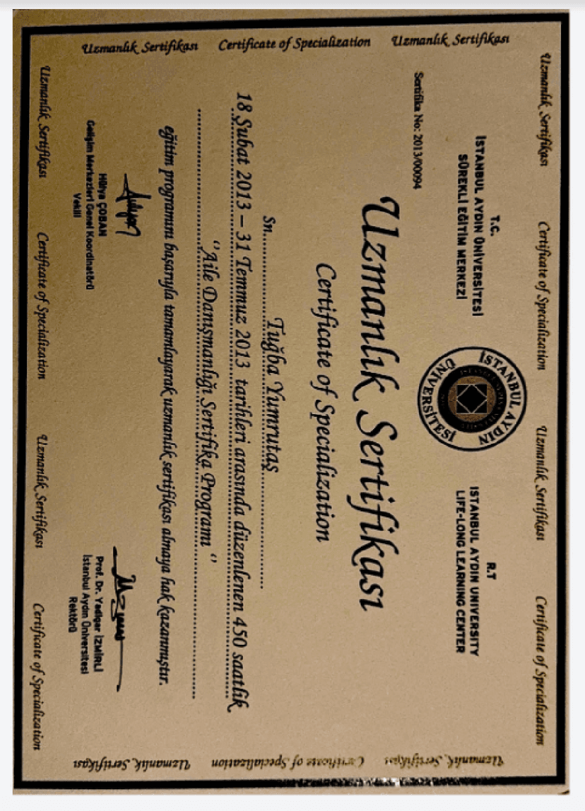 Aile Danışmanlığı Sertifika Programı