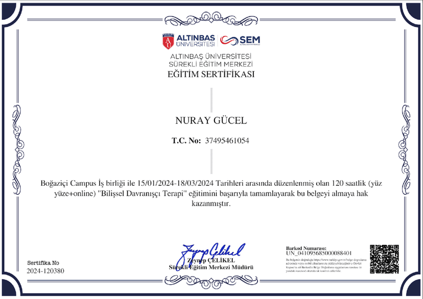 Bilişsel Davranışçı Terapi