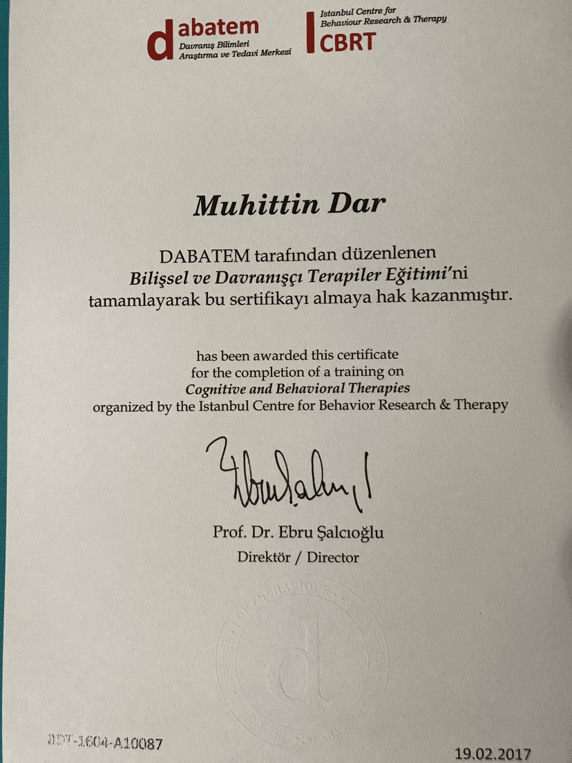 Bilişsel Davranışçı Terapi