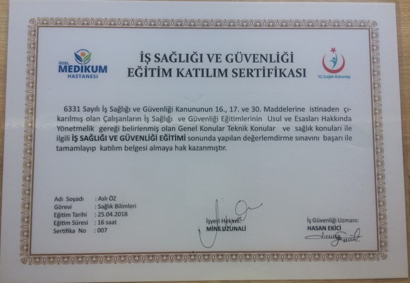 İş Sağlığı Güvenliği Eğitimi
