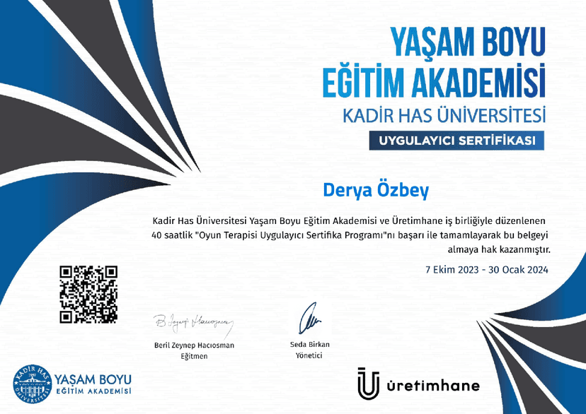 Oyun Terapisi Sertifika Programı