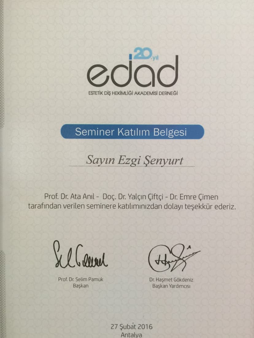 Seminer Katılım Belgesi