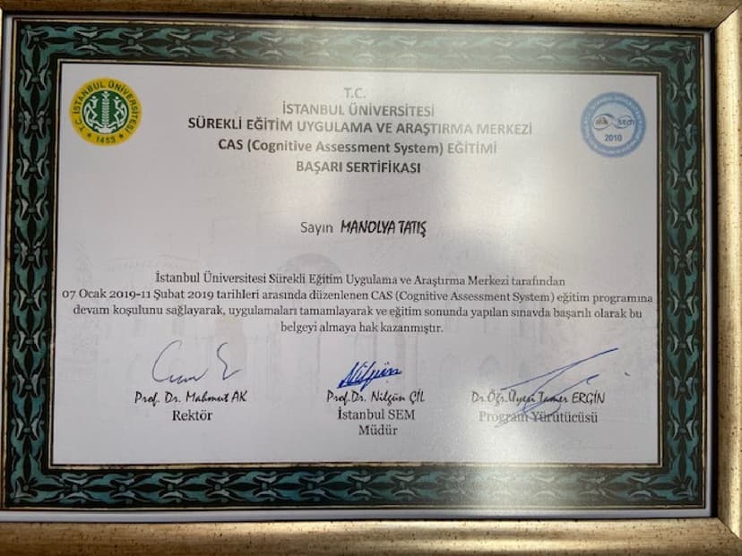 CAS Eğitim Başarı Sertifikası