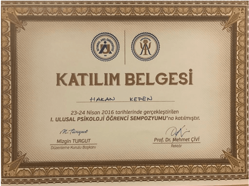 I.ULUSAL PSİKOLOJİ ÖĞRENCİ SEMPOZYUMU