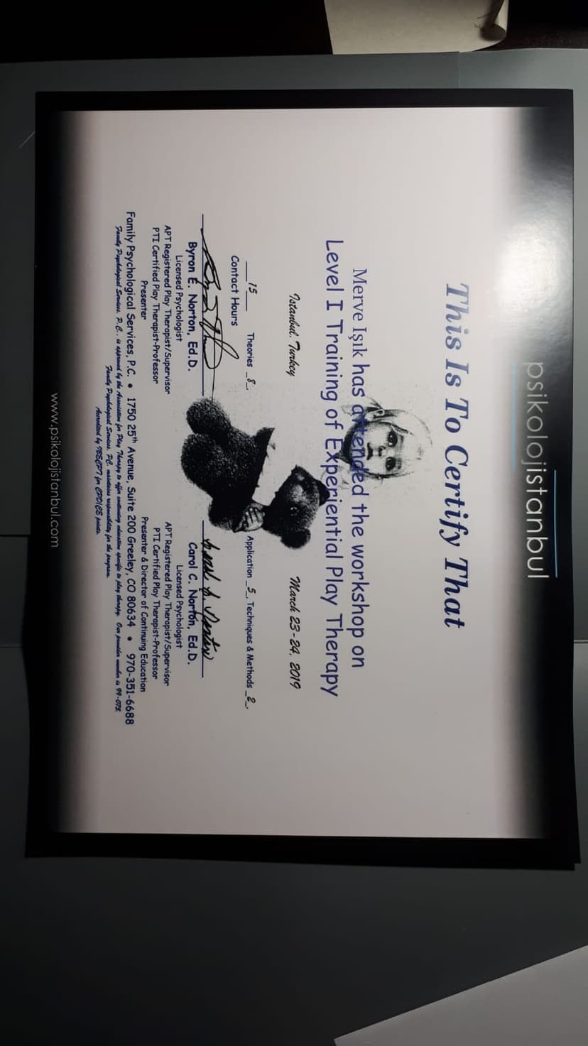 Deneyimsel Oyun Terapisi