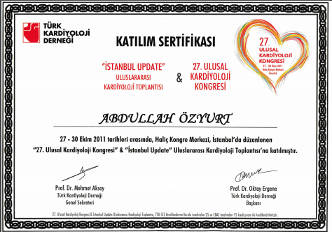 27. uluslararası katılımlı kardiyoloji kongresi