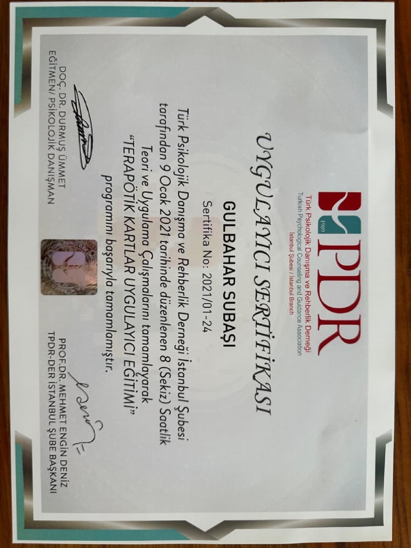 Terapötik kartlar uygulayıcı eğitimi