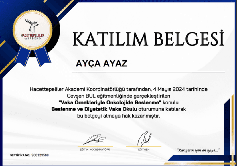 ONKOLOJİDE BESLENME