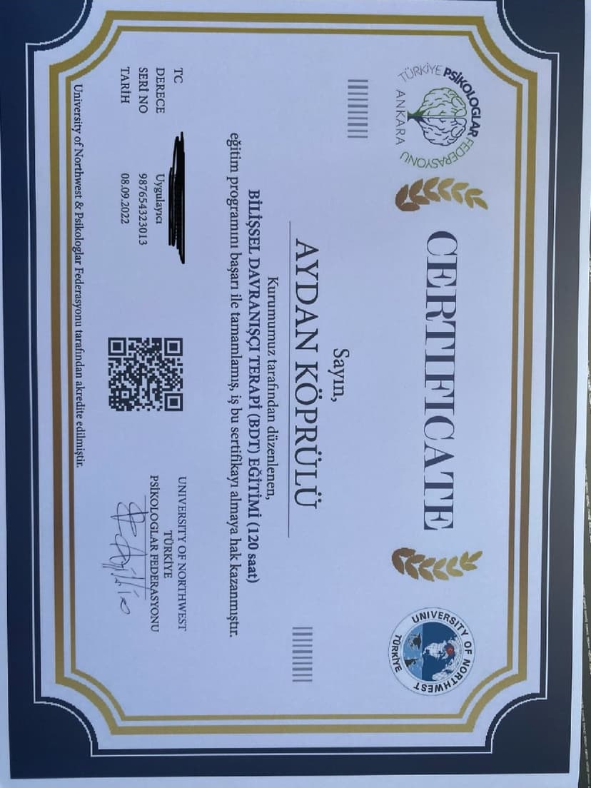 Bilişsel Davranışçı Terapi