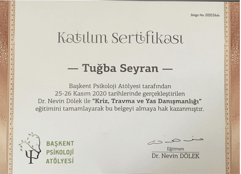 KRİZ, TRAVMA ve YAS DANIŞMANLIĞI