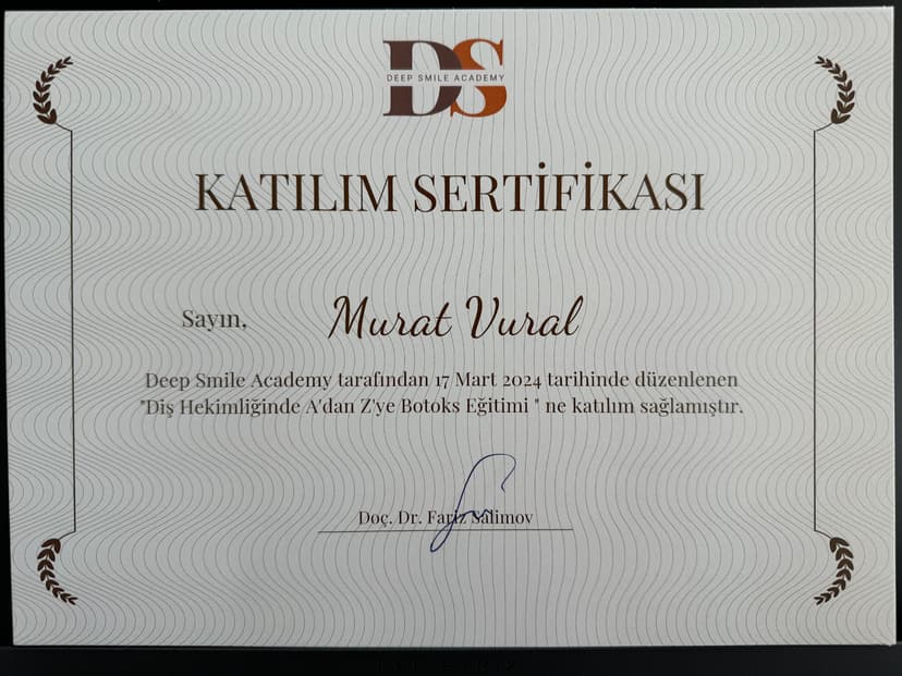 Diş Hekimliğinde A'dan Z'ye Botoks Eğitimi