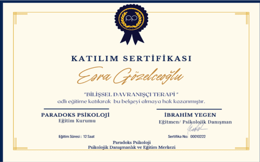 Bilişsel Davranışçı Terapi