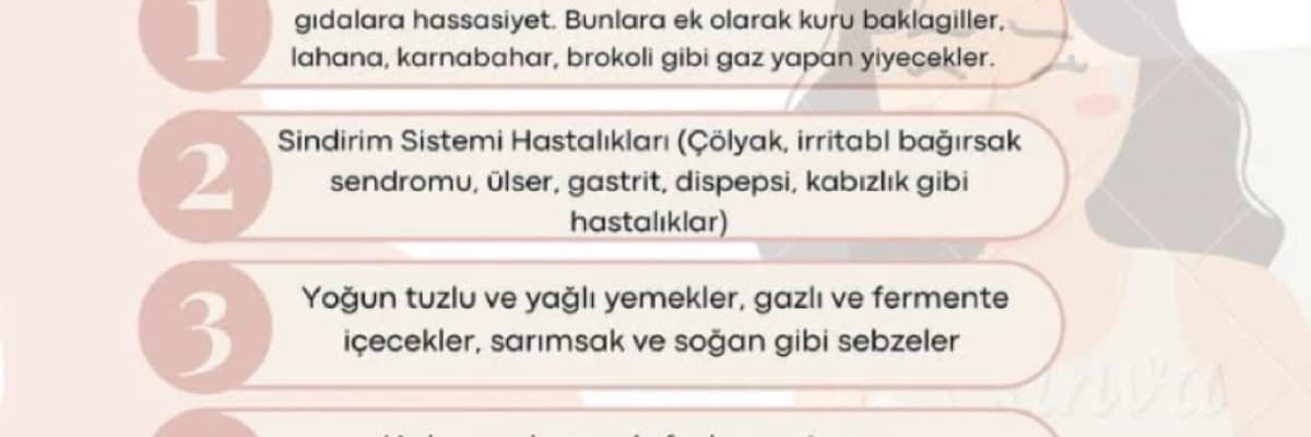 Yemek sonrası şişkinliği nedenleri nelerdir?